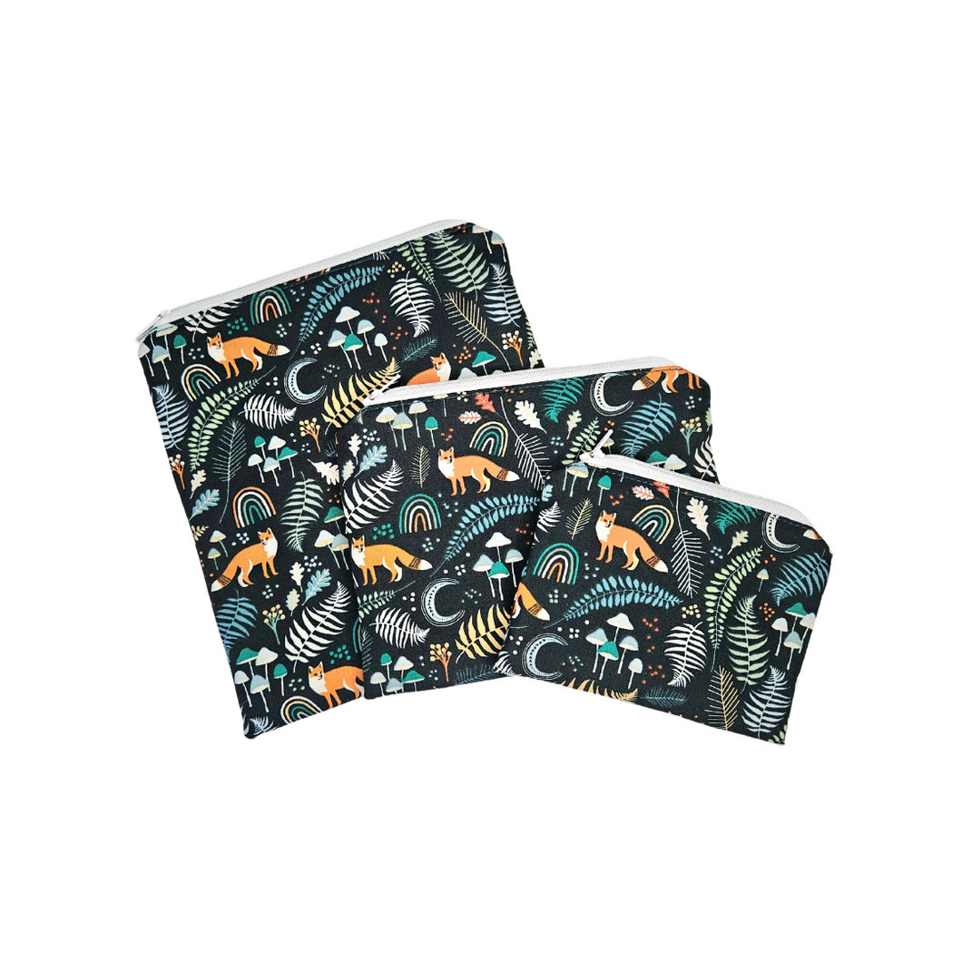 Forest Foxes Reusable Food Safe Pouch