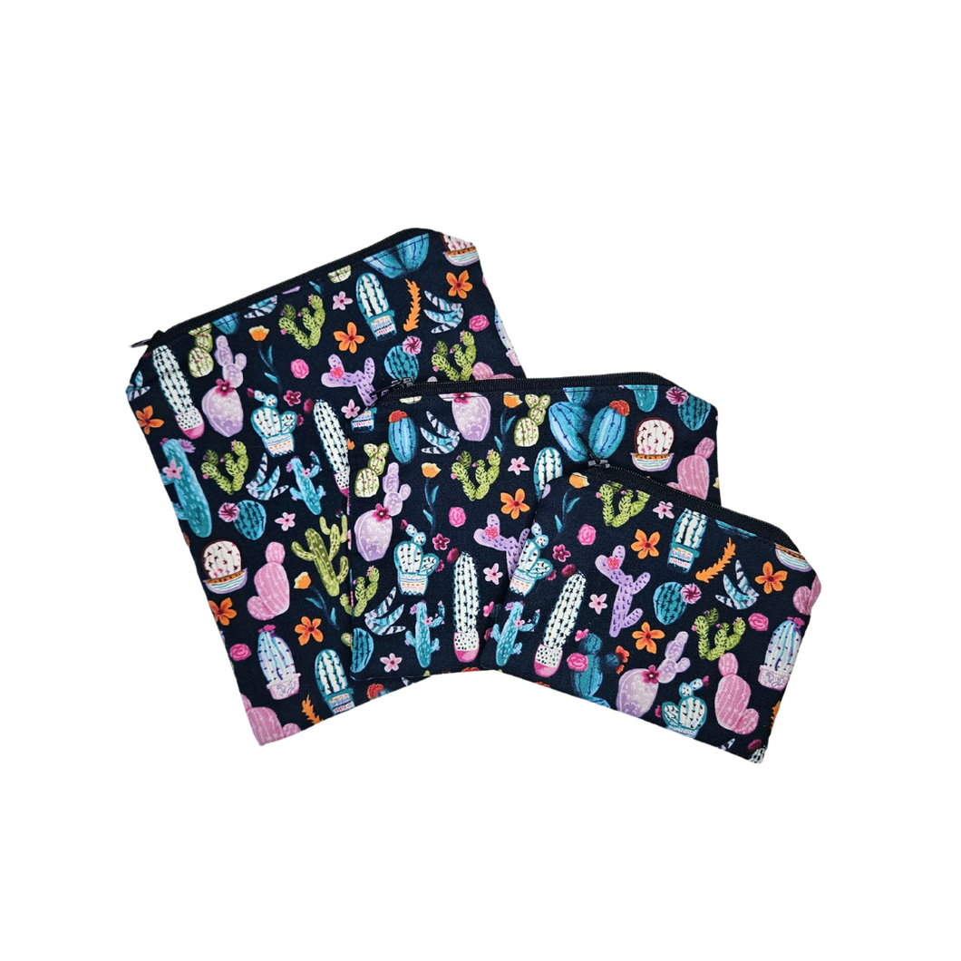 Colourful Cacti Reusable Food Safe Pouch