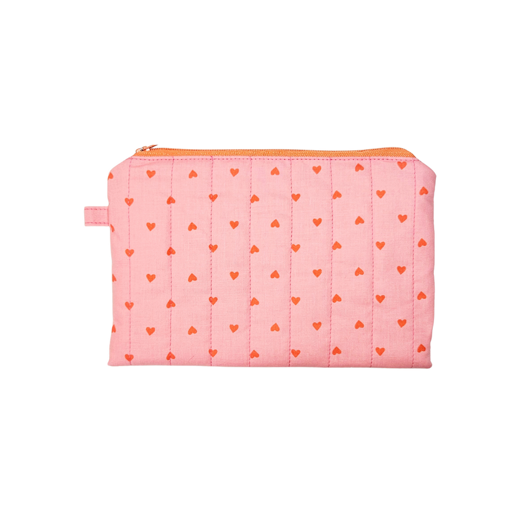 Sweetheart Quilted Catch All Clutch (Food Safe)