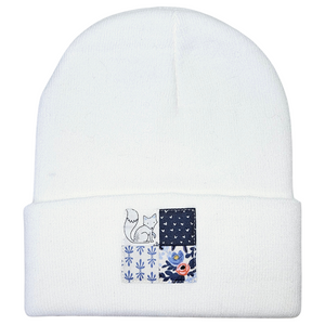 Cozy Fox Patchwork Beanie