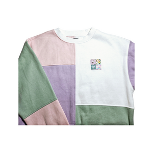 Pastel Daydreams Patchwork Crewneck (Size M)