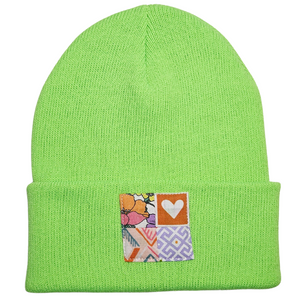 Neon Dreams Patchwork Beanie
