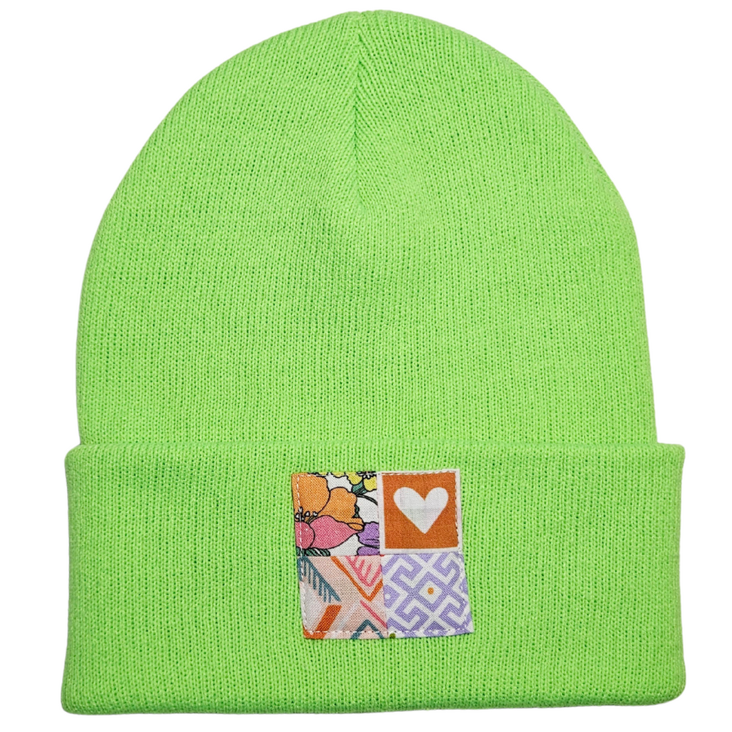 Neon Dreams Patchwork Beanie