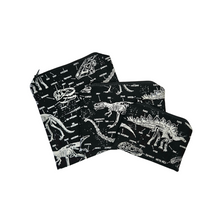 Load image into Gallery viewer, Glow in the Dark Dinosaurs Reusable Food Safe Pouch
