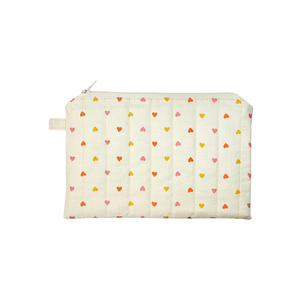Sweetheart [in Neutral] Quilted Catch All Clutch (Food Safe)
