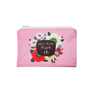 6x9 Sweary "New Plan, F it" Reusable Food Safe Pouch