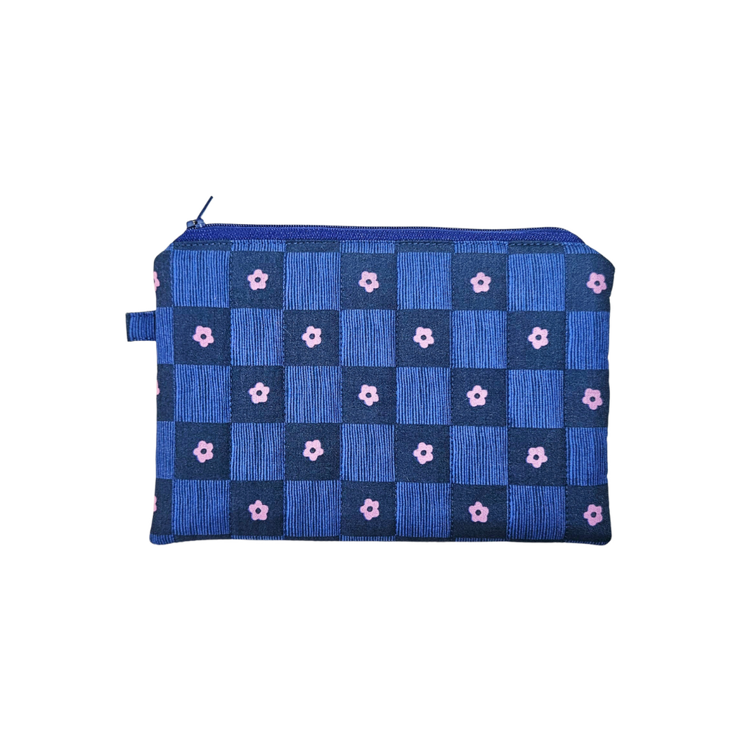 Checkmate [in Blue] Quilted Catch All Clutch (Food Safe)