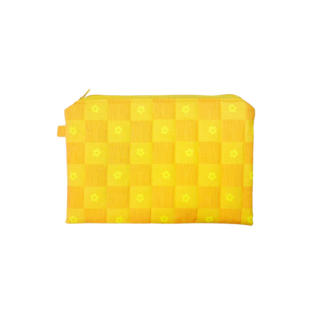 Checkmate [in Yellow] Quilted Catch All Clutch (Food Safe)