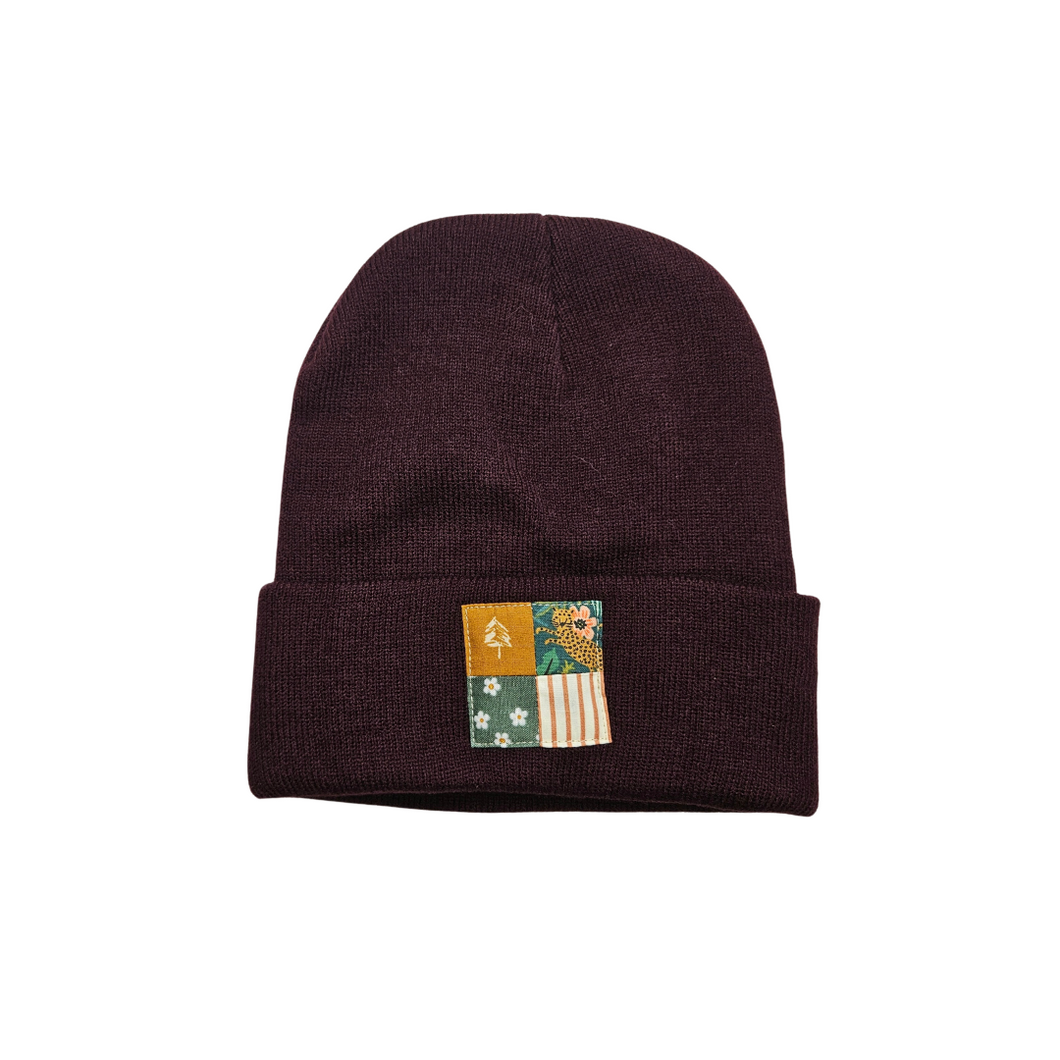 Woodland Harmony Patchwork Beanie