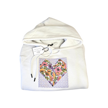 Load image into Gallery viewer, Floral Heart Patchwork Hoody
