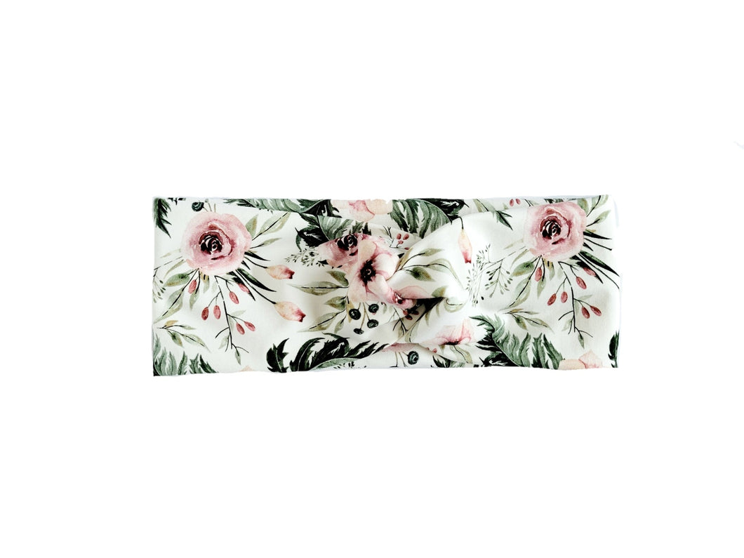 KIDS Sofia Floral Headband (GOTS Certified Organic Cotton)