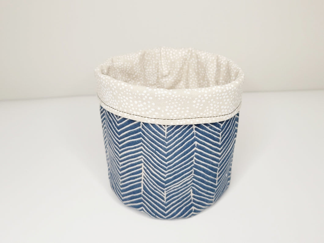 *Seconds* Navy Herringbone Plant Pouch (Small)